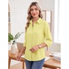 image:imageZeagoo Button Down Shirts for Women Wrinkle Free Long Sleeve Collared Dress Blouses Casual Work Office Tunics TopsYellow