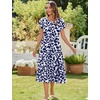 image:imageZeagoo Women Summer Midi A Line Dress Short Sleeve Casual Flowy Tiered Beach Long Sundress with Pockets 2026 Vacation TravelZw522