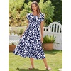 image:imageZeagoo Women Summer Midi A Line Dress Short Sleeve Casual Flowy Tiered Beach Long Sundress with Pockets 2026 Vacation TravelZw522