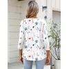 image:imageZeagoo Womens 34 Length Sleeve Tops V Neck Dressy Casual T Shirts Pleated Business Work Blouses Basic Tees S3XLBf290