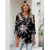 image:imageZeagoo Womens 34 Length Sleeve Tops V Neck Dressy Casual T Shirts Pleated Business Work Blouses Basic Tees S3XLBf332