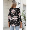 image:imageZeagoo Womens 34 Length Sleeve Tops V Neck Dressy Casual T Shirts Pleated Business Work Blouses Basic Tees S3XLBf332