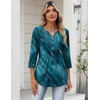image:imageZeagoo Womens 34 Length Sleeve Tops V Neck Dressy Casual T Shirts Pleated Business Work Blouses Basic Tees S3XLCx287