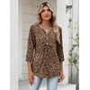 image:imageZeagoo Womens 34 Length Sleeve Tops V Neck Dressy Casual T Shirts Pleated Business Work Blouses Basic Tees S3XLDan136