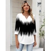 image:imageZeagoo Womens 34 Length Sleeve Tops V Neck Dressy Casual T Shirts Pleated Business Work Blouses Basic Tees S3XLJb204