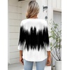 image:imageZeagoo Womens 34 Length Sleeve Tops V Neck Dressy Casual T Shirts Pleated Business Work Blouses Basic Tees S3XLJb204