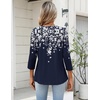 image:imageZeagoo Womens 34 Length Sleeve Tops V Neck Dressy Casual T Shirts Pleated Business Work Blouses Basic Tees S3XLSf103