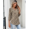 image:imageZeagoo Womens 34 Length Sleeve Tops V Neck Dressy Casual T Shirts Pleated Business Work Blouses Basic Tees S3XLSf154