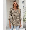 image:imageZeagoo Womens 34 Length Sleeve Tops V Neck Dressy Casual T Shirts Pleated Business Work Blouses Basic Tees S3XLSf154