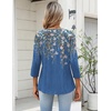 image:imageZeagoo Womens 34 Length Sleeve Tops V Neck Dressy Casual T Shirts Pleated Business Work Blouses Basic Tees S3XLSf233