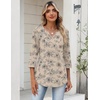 image:imageZeagoo Womens 34 Length Sleeve Tops V Neck Dressy Casual T Shirts Pleated Business Work Blouses Basic Tees S3XLSp31