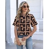 image:imageZeagoo Womens Button Down Blouse Rolled Cuffed Short Sleeve Shirts Casual Work Blouse Summer Hawaiian OutfitsJh308