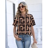 image:imageZeagoo Womens Button Down Blouse Rolled Cuffed Short Sleeve Shirts Casual Work Blouse Summer Hawaiian OutfitsJh308