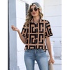 image:imageZeagoo Womens Button Down Blouse Rolled Cuffed Short Sleeve Shirts Casual Work Blouse Summer Hawaiian OutfitsJh308