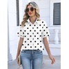 image:imageZeagoo Womens Button Down Blouse Rolled Cuffed Short Sleeve Shirts Casual Work Blouse Summer Hawaiian OutfitsJh592