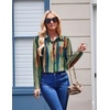 image:imageZeagoo Womens Button Down Shirt Long Sleeve Blouse Business Work Tops Dressy Casual Floral Printed Outfits with PocketCx289