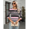 image:imageZeagoo Womens Casual 34 Sleeve TShirts Round Neck Cute Tunic Tops Basic Tees Blouses Business Work Tee TopPink Stripetz245