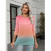 image:imageZeagoo Womens Casual 34 Sleeve TShirts Round Neck Cute Tunic Tops Basic Tees Blouses Business Work Tee TopRainbowjb218