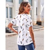 image:imageZeagoo Womens Puff Short Sleeve Boho Shirts Casual V Neck Floral Solid Summer Blouse Pleated Tunic TopDw170