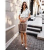image:imageZeagoo Womens Satin Blouse Short Sleeve Silk Tops Button Down Shirts Business Casual OutfitsBlack Polka Dot