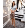 image:imageZeagoo Womens Satin Blouse Short Sleeve Silk Tops Button Down Shirts Business Casual OutfitsSilver Grey