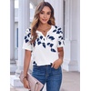 image:imageZeagoo Womens Summer Tops Casual Short Sleeve V Neck Shirts Business Dressy Work BlousesSp120