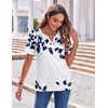 image:imageZeagoo Womens Summer Tops Casual Short Sleeve V Neck Shirts Business Dressy Work BlousesSp120