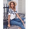 image:imageZeagoo Womens Summer Tops Casual Short Sleeve V Neck Shirts Business Dressy Work BlousesSp120