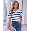 image:imageZeagoo Womens Summer Tops Casual Short Sleeve V Neck Shirts Business Dressy Work BlousesTz290