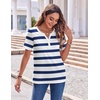 image:imageZeagoo Womens Summer Tops Casual Short Sleeve V Neck Shirts Business Dressy Work BlousesTz290