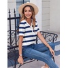 image:imageZeagoo Womens Summer Tops Casual Short Sleeve V Neck Shirts Business Dressy Work BlousesTz290