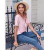 image:imageZeagoo Womens Summer Tops Casual Short Sleeve V Neck Shirts Business Dressy Work BlousesTz300