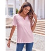 image:imageZeagoo Womens Summer Tops Casual Short Sleeve V Neck Shirts Business Dressy Work BlousesTz300