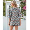 image:imageZeagoo Womens Tops 34 Sleeve V Neck Bohemian Blouses Casual Loose Fit Tunic Boho Shirts Floral Printed ClothesBoho Multicolo Mz899