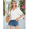 image:imageZeagoo Womens Tops 34 Sleeve V Neck Bohemian Blouses Casual Loose Fit Tunic Boho Shirts Floral Printed ClothesMulti Apricot Mz920