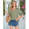 image:imageZeagoo Womens Tops 34 Sleeve V Neck Bohemian Blouses Casual Loose Fit Tunic Boho Shirts Floral Printed ClothesMulti Blue Mz925