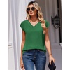image:imageZeagoo Womens Tops Cap Short Sleeve Textured Blouse V Neck Summer Spring Shirts Business Casual OutfitsOasis