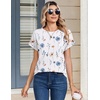 image:imageZeagoo Womens Tops Short Sleeve Cute Summer Blouses Crew Neck Dressy Casual T Shirts Work Clothes S2XLBf290white Flower