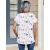 image:imageZeagoo Womens Tops Short Sleeve Cute Summer Blouses Crew Neck Dressy Casual T Shirts Work Clothes S2XLBf290white Flower