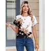 image:imageZeagoo Womens Tops Short Sleeve Cute Summer Blouses Crew Neck Dressy Casual T Shirts Work Clothes S2XLBf347pattern