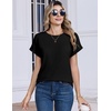 image:imageZeagoo Womens Tops Short Sleeve Cute Summer Blouses Crew Neck Dressy Casual T Shirts Work Clothes S2XLBlack