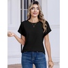 image:imageZeagoo Womens Tops Short Sleeve Cute Summer Blouses Crew Neck Dressy Casual T Shirts Work Clothes S2XLBlack