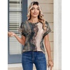 image:imageZeagoo Womens Tops Short Sleeve Cute Summer Blouses Crew Neck Dressy Casual T Shirts Work Clothes S2XLCx278multicolored