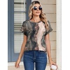 image:imageZeagoo Womens Tops Short Sleeve Cute Summer Blouses Crew Neck Dressy Casual T Shirts Work Clothes S2XLCx278multicolored