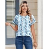 image:imageZeagoo Womens Tops Short Sleeve Cute Summer Blouses Crew Neck Dressy Casual T Shirts Work Clothes S2XLCx329blue