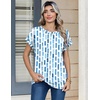 image:imageZeagoo Womens Tops Short Sleeve Cute Summer Blouses Crew Neck Dressy Casual T Shirts Work Clothes S2XLCx329blue