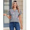 image:imageZeagoo Womens Tops Short Sleeve Cute Summer Blouses Crew Neck Dressy Casual T Shirts Work Clothes S2XLHf36grey
