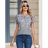 image:imageZeagoo Womens Tops Short Sleeve Cute Summer Blouses Crew Neck Dressy Casual T Shirts Work Clothes S2XLHf36grey
