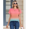 image:imageZeagoo Womens Tops Short Sleeve Cute Summer Blouses Crew Neck Dressy Casual T Shirts Work Clothes S2XLJb218gradient Color
