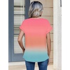 image:imageZeagoo Womens Tops Short Sleeve Cute Summer Blouses Crew Neck Dressy Casual T Shirts Work Clothes S2XLJb218gradient Color